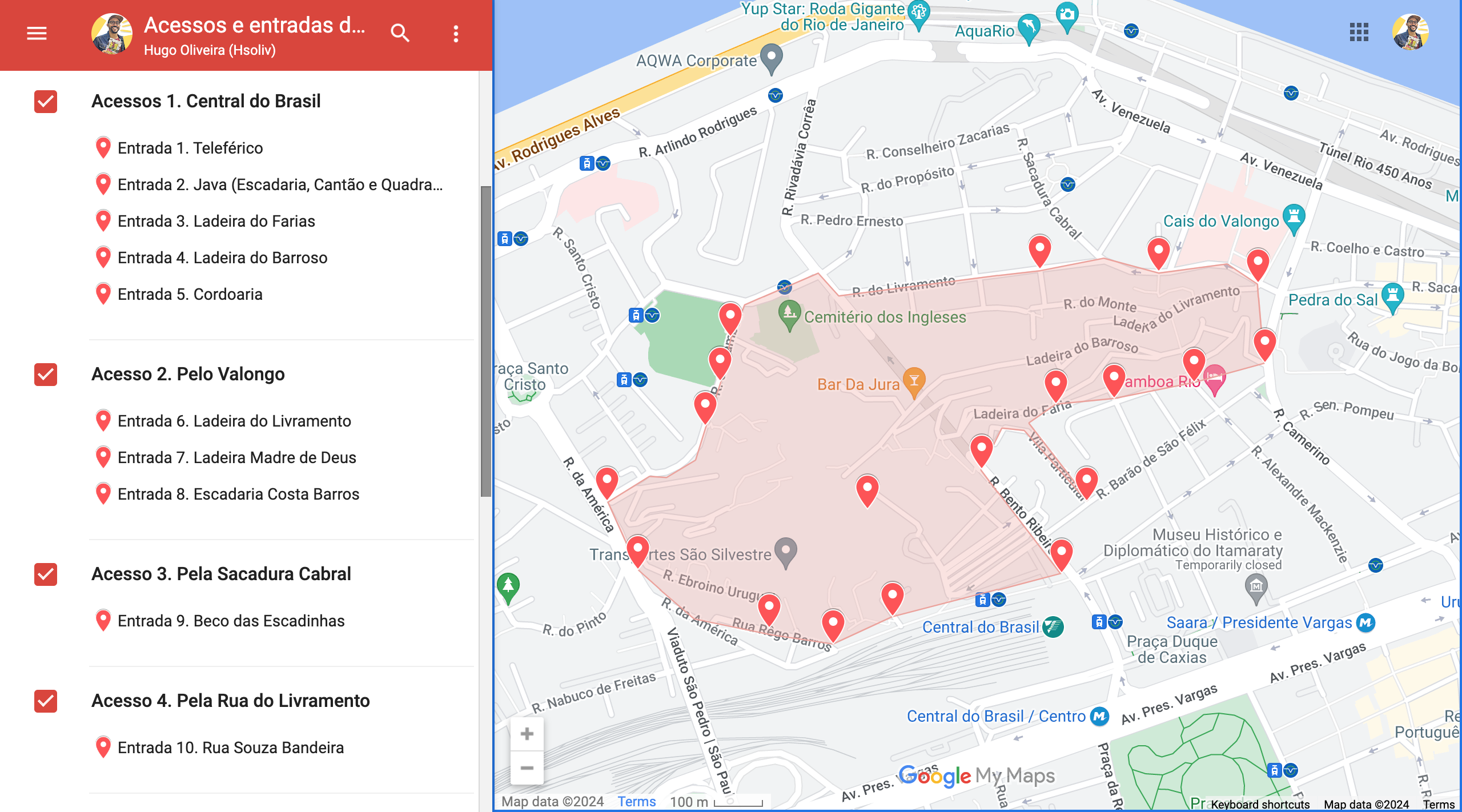 Mapa Morro da Providência