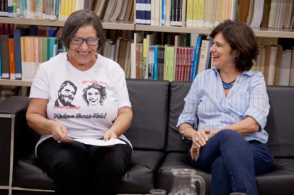 Cleonice e Nísia no lançamento do Dicionário de Favelas Marielle Franco, na Fiocruz, em 2019