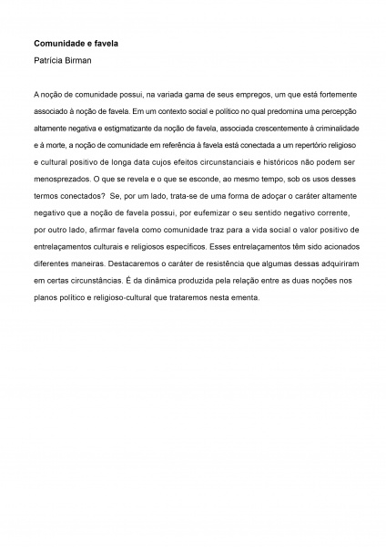 Arquivo:Comunidade e Favela - Patricia Birman (1).jpg