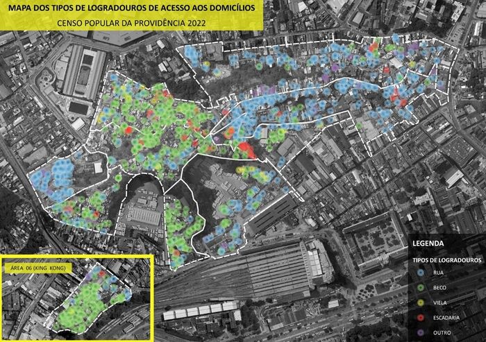 Mapa Providência: logradouro